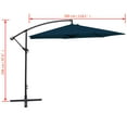 thumbnail image 5 of vidaXL Cantilever Umbrella Taupe Polyester, Metal Large Tiltable, 5 of 47
