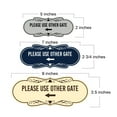 thumbnail image 5 of Signs ByLITA Designer Please Use Other Gate Left Arrow Sign (Black /Gold) - Small, 5 of 6