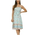 thumbnail image 2 of FcBaudy Robes pour Femmes, Robes d'Été pour Femmes, Mode Estivale pour Femmes, Robe Tube à Bretelles Imprimée avec Ceinture, 2 of 9