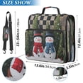 thumbnail image 3 of Water-Resistant 3-Ring Binder Organizer with Multiple Pockets Zipper Binder Bag for Office Two Snowmen Pattern, 3 of 8