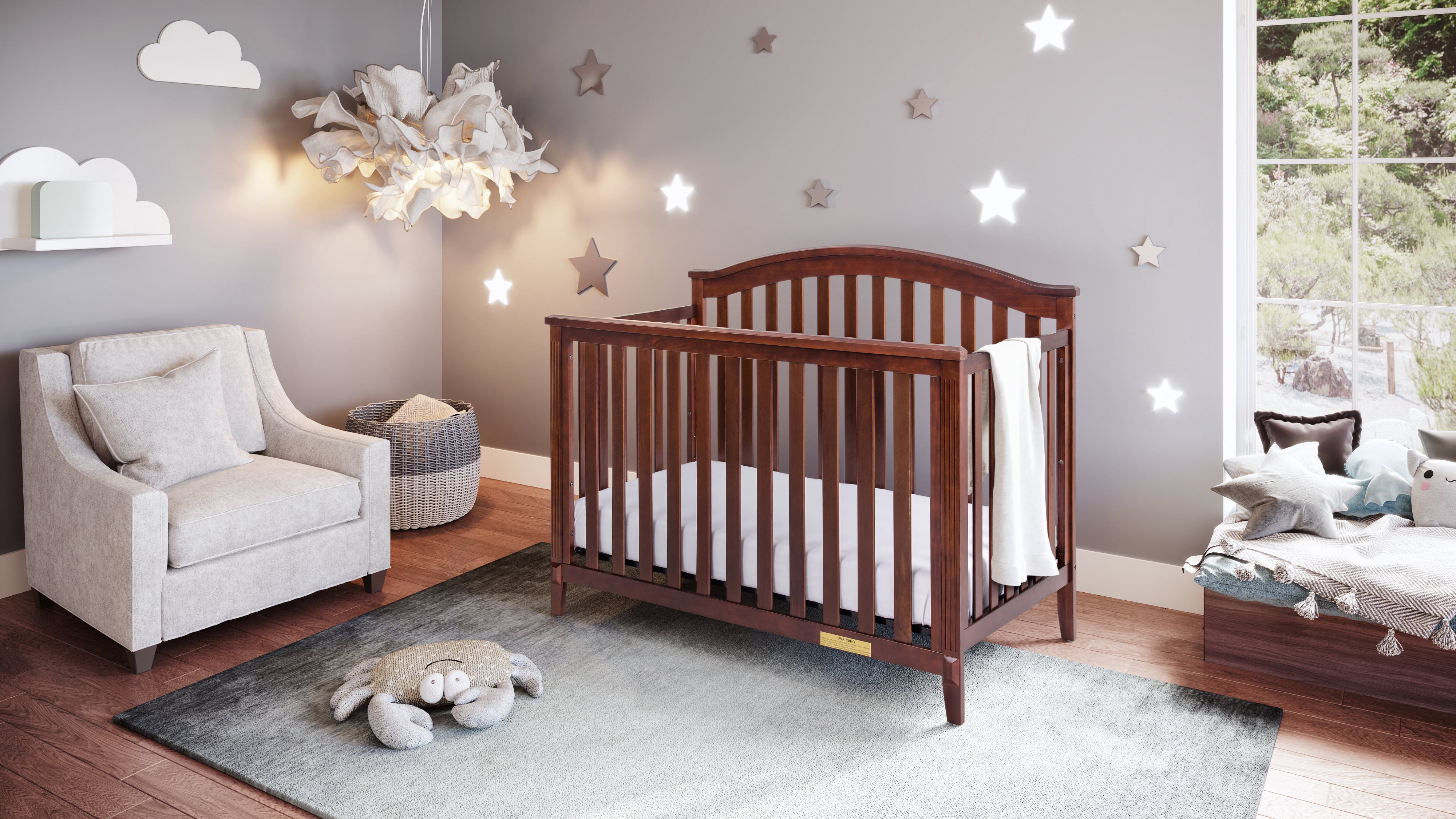 AFG Baby Furniture Kali II 4-in-1 Convertible Crib Espresso