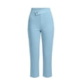thumbnail image 6 of QSAWXQZ Women's Golf Ankle Pants High Waist Button Closure Straight Leg Work Trousers with Pockets Casual Outdoor Bottoms L, 6 of 6