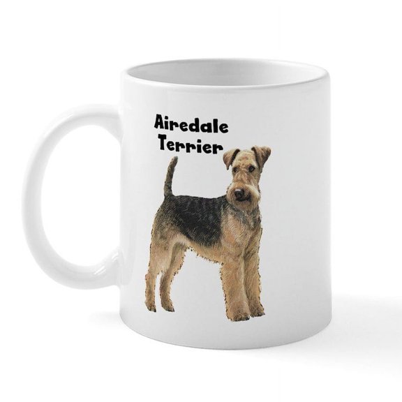 CafePress - Airedale Terrier Mug - 11 oz Ceramic Mug - Novelty Coffee Tea Cup