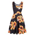 thumbnail image 3 of ICHUANYI Clearance Women Casual Sleeveless Dress Summer Print Dress For Beach(Black, S) ICHUANYI WER2023081108781, 3 of 9