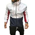 thumbnail image 1 of DYMADE Men Hooded Long Sleeve Colorblocking Sports Thin Jacket Full Zip Coat, 1 of 4