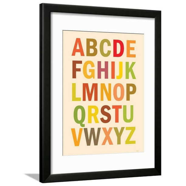 alphabet list art poster print framed print wall art walmartcom