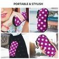 thumbnail image 6 of Xecao Purlpe And White Polka Dot for Eyeglass Case Soft Shell, Portable Sunglass Case, Fashionable Eyeglass Case with Zipper, Lightweight, 6 of 6