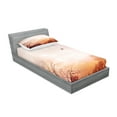 thumbnail image 2 of Ambesonne Fantasy Fitted Sheet & Pillow Sham Set, Butterflies Trees Sky, Twinxl, Pale Pink Orange, 2 of 2