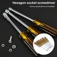 thumbnail image 4 of 5-10mm Metal Socket Driver Wrenches Screwdriver Hex Key Socket Screwdriver Socket Screwdriver Hand Tool Socket Screwdriver, 4 of 8