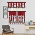 thumbnail image 5 of Kitchen Window Curtains Valance and Tier Set, Kitchen Gnome Cute Chef Gourmet Pot Rod Pocket Tier Curtains and Valance 3 Piece Set, Red Black Plaid Window Treatment for Bedroom Living Room, 5 of 9