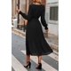 thumbnail image 2 of Vestido PRETTYGARDEN Floral Boho Cruzado Cuello en V Manga Larga Talla L - Negro, 2 of 6