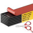 thumbnail image 2 of X-bet MAGNET Magnetic Strips with Adhesive Backing - Magnetic Tape for Crafts - Tool and Knife Magnet Strips for Kitchen, Garage and Garden - Adhesive Magnetic Tool Holder Strip for Wall(6 Pieces), 2 of 4