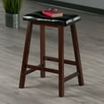 thumbnail image 6 of Winsome Wood Mona 24" Cushion Seat Saddle Stool, RTA, Black & Walnut Finish, 6 of 7