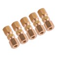 thumbnail image 3 of 5-Pack Straight Brass Brake Line Compression Fittings (Fits 3/16 OD Tubing) -, 3 of 4