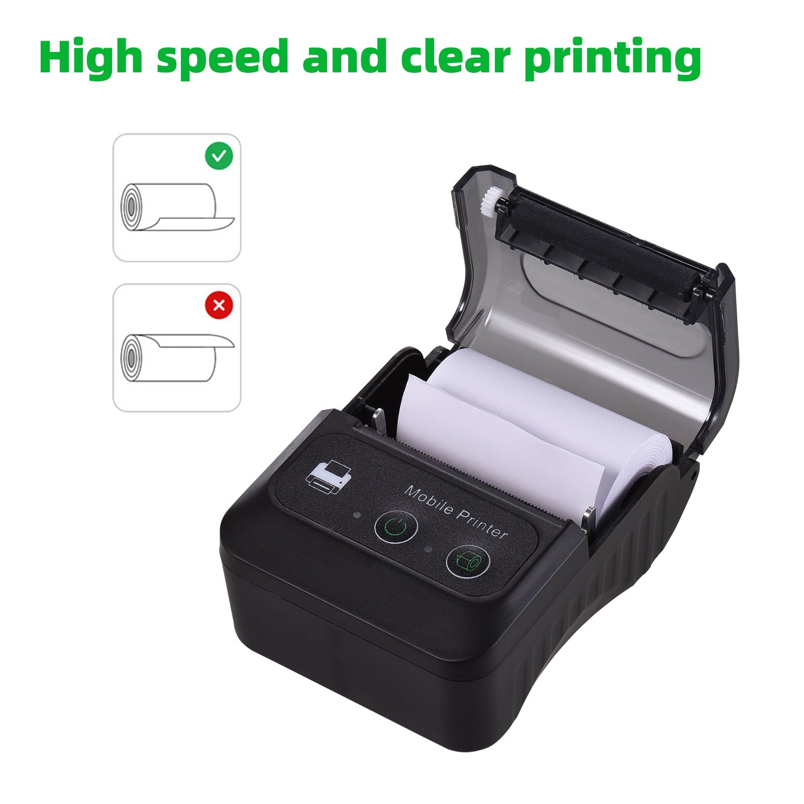 Upwade Thermal Receipt Printer Portable Mobile Mini Small Printer 2 Inch  Bluetooth + USB 58MM for Restaurant, Sales, Kitchen, Retail Supports Window