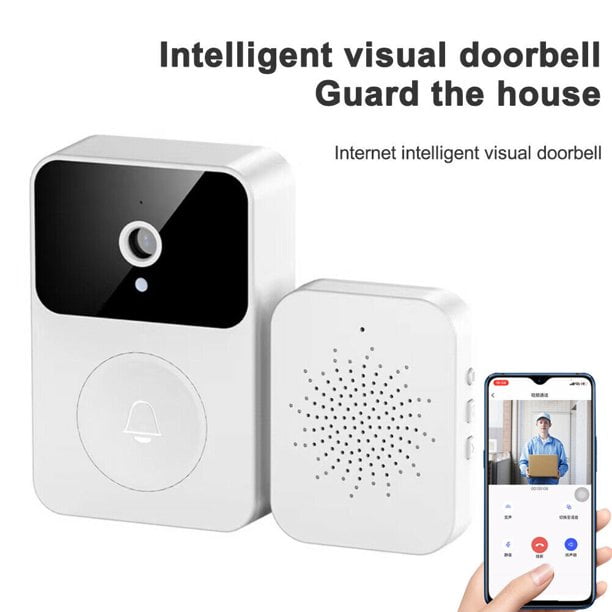 Hohaski Smart DoorBell Wireless Remote Video Doorbell Intelligent Visual Doorbell Home Intercom HD Night Vision Wifi Rechargeable Security Door Doorbell