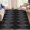 Black, variant on Assaile 8 x 10 ft Polyester Pearl Velvet Black Rectangular Hallway Bathroom Entryway Kitchen Office Foldable Line Double Life Printed Modern Washable Area Rug