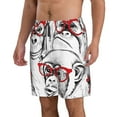 thumbnail image 2 of Kll Monkey Men'S Casual Summer Beach Shorts Hawaiian Shorts With Pockets-Small, 2 of 9