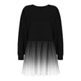 Black Brunch for Women Summer Fall Cuff Long Sleeve Boat Neck Spandex ...