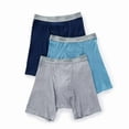 thumbnail image 2 of Fruit of the Loom Men's No Ride Up Traditional Fly Boxer Briefs,Assorted 3 Pack,X-Large, 2 of 5