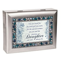 special woman precious daughter jeweled silver colored keepsake music box plays you light up my life