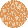 thumbnail image 1 of Ahgly Company Machine Washable Indoor Round Transitional Neon Orange Area Rugs, 3' Round, 1 of 7
