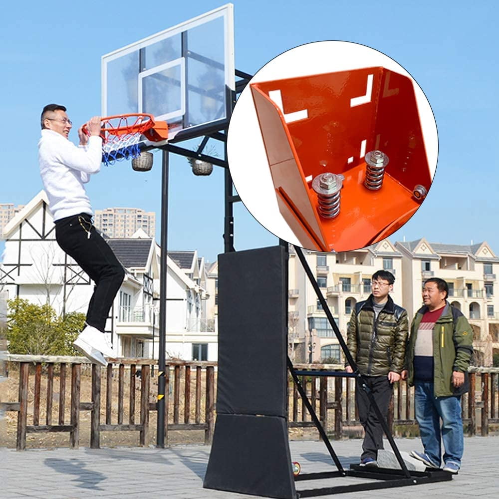 Reinforced Heavy Duty Breakaway Wall Mounted Basketball Rim,18 inch Standard Double Spring Flex Rim Goal Replacement for Indoor Outdoor Walls