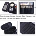 thumbnail image 3 of Bolsa de almacenamiento de brochas de maquillaje, cosméticos portátiles para artistas de maquillaje con 12 bolsillos para brochas enrollables (negro) JFHHH pequeña, 3 of 5