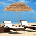 thumbnail image 1 of Goplus Parasol de Plage Tiki en Chaume Hula 6,5 Pi Inclinaison 30° Style Hawaïen Naturel, 1 of 10
