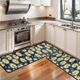 thumbnail image 3 of Kitchen Rugs Sets Of 2,Darkblue Daisy Flower Yellow Centers Pattern Anti Fatigue Kitchen Mat Rugs Non Slip Washable,Decorative Kitchen Floor Mats for Kitchen,Sink,Laundry,17"x47"+17"x47", 3 of 5