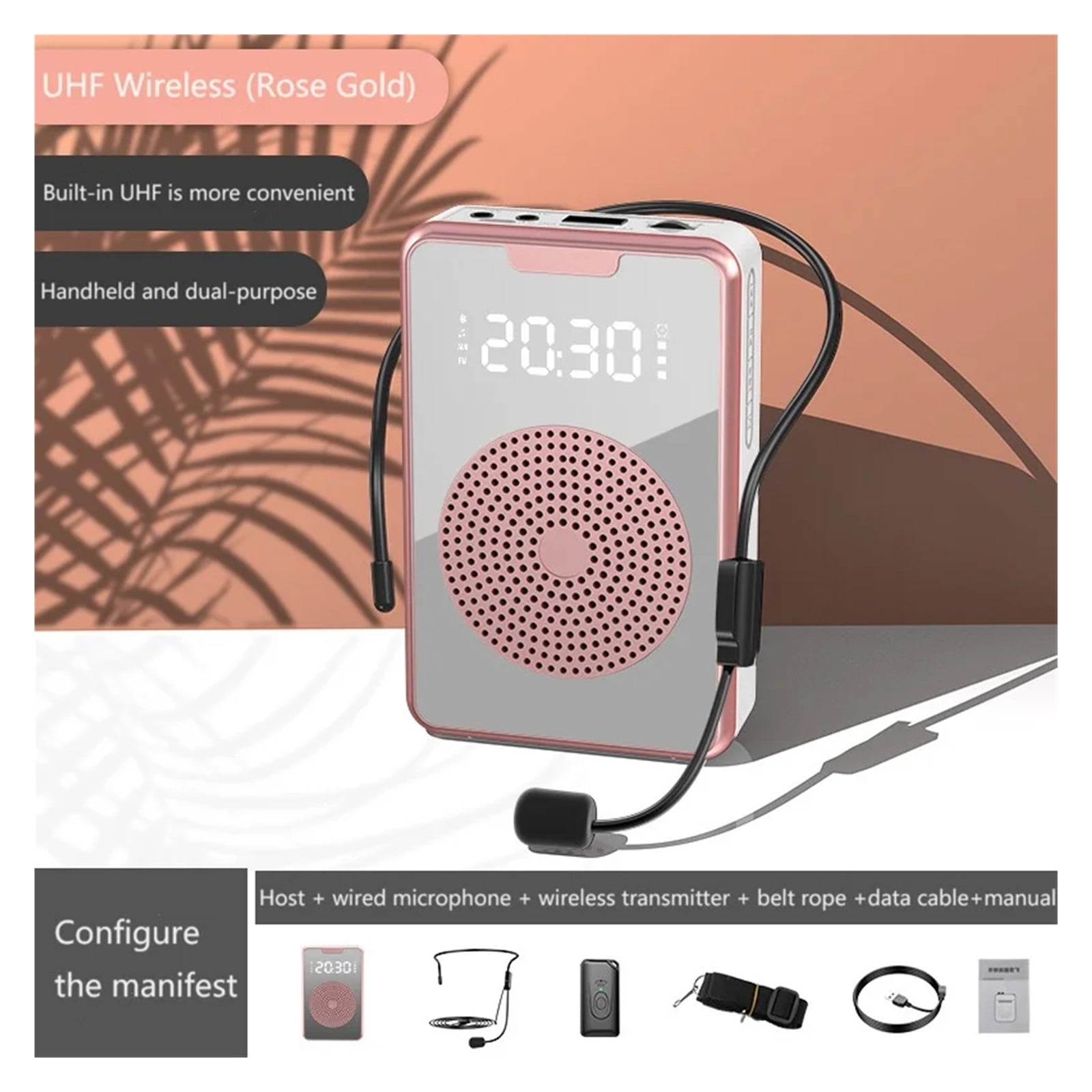 Portable Wireless Voice Amplifier Microphone Teaching Megaphone Little Bee Loudspeaker For Teacher Outdoor Tour Guide ,Powerful&Original Sound