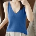 thumbnail image 4 of Admvng Tank Tops For Women Knitted Base Shirt V Neck Blouses Fashionable Casual Tank S-2XL, 4 of 4