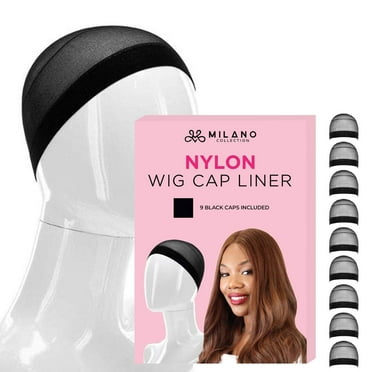 Milano Collection Nylon Wig Cap for Women 1-Pack of 9 Wig Hair Caps Black Wig Accessories