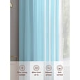 thumbnail image 6 of Aqua White Stripe Sheer Curtains 63 Inch Length 2 Panels Set, Modern Rustic Vertical Striped Voile Window Treatment Rod Pocket Curtains Sheers Drapes for Bedroom/Living Room/Kitchen 52x"63"x2, 6 of 7