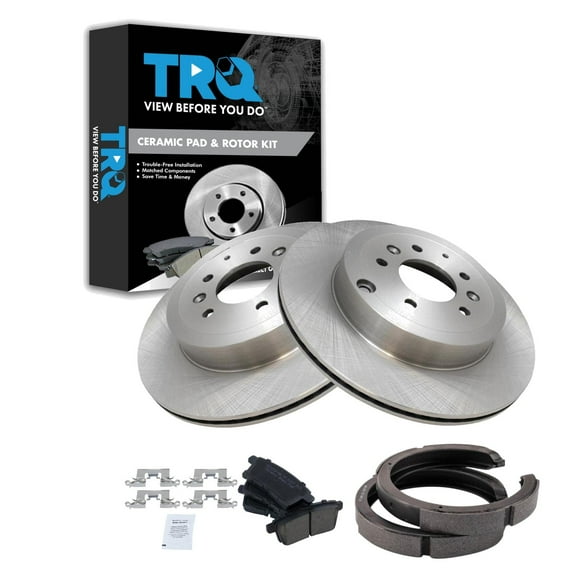TRQ Rear Ceramic Brake Pad & Rotor Kit Fits 2007-2012 Mazda CX-9