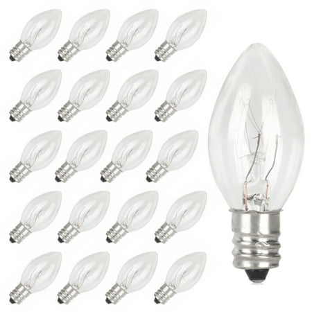 

TSV C7 Replacement Light Bulbs Warm White 15W 2500K E12 Candelabra Base 20 Pack