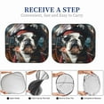 thumbnail image 6 of Balery 2 Piece Pirate Bulldog On Deck Car Windshield Sun Shade|Foldable Front Windshield Shade for Car Front Window for Most Sedans SUV Truck-Small, 6 of 7