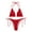 Red, variant on Knot Front,Tie Back Bathing Suit,Push Up,Bathing Suits for Women,2 Piece Bikini Sets,Summer Swimsuit,Womens Bikini Black L