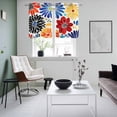 thumbnail image 4 of Ethnic Spring Floral Kitchen Curtains Small Short 39 Inch Length, Summer Colorful Botanical Grommet Top Bedroom Living Room Curtains, Light Filtering Cafe Curtain Drapes 2 Panels Set 55''x39'', 4 of 9