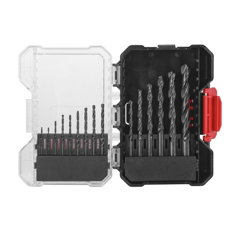Hyper Tough 15-Piece Click Fit Drill Bit Set, High-Speed Steel