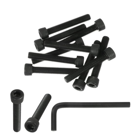 M8 x 50mm Hex Socket Head Screws Cap Bolt, 10 Pack 12.9 Grade Carbon Steel Hexagon Socket Screw  with Hex Wrenches