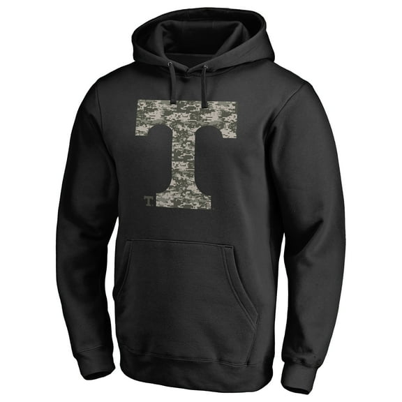 Men's Black Tennessee Volunteers Camo Cloak Pullover Hoodie
