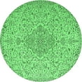 thumbnail image 1 of Ahgly Company Indoor Round Persian Emerald Green Traditional Area Rugs, 3' Round, 1 of 4