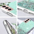 thumbnail image 5 of Compatible with Samsung Galaxy S21 FE 5g Case Clear Glitter Silicone, Phone Case for Samsung S21 FE Case Glitter Sparkle Pink Shockproof Thin Cover (Green), 5 of 7
