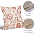 thumbnail image 4 of Orange Flower Pillow Covers 20x20 Inch Set of 2 White and Burnt Orange Throw Pillow Covers Vintage Floral Fall Outdoor Pillowscase Linen Square Cushion Covers for Sofa Couch Bedroom Home Decor, 4 of 6
