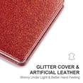 thumbnail image 2 of Compact Mirror, Glitter PU 1X/3X Magnification, Ultra Portable for Purses (Red), 2 of 6