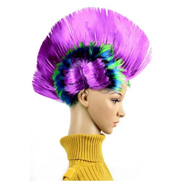 Peluca de Cosplay para fiesta de cumpleaños, sombrero de pelo divertido, tocado de baile para fanáticos del payaso, tocado de discoteca indio, tocado primitivo