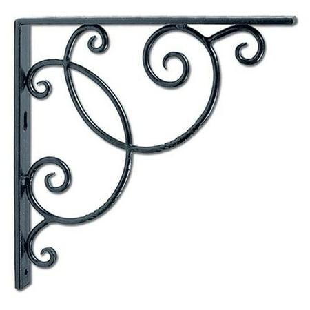 

Achla B-21 10 W x 10 H Black Powder Coated Scroll Shelf Bracket