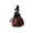 Brown, variant on Fabric Halloween Apron With Witch And Broomstick Decorative Pendant Orange One Size