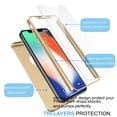 thumbnail image 4 of Cases for Apple iPhone XS Max / iPhone XS / iPhone XR / iPhone X, Ultra Thin Hard Slim Case Full Protective With Tempered Glass Screen Protector Case Cover -Red, 4 of 4